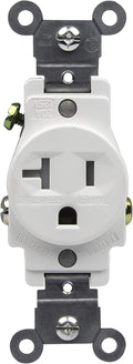 20 Amp 250V Duplex Receptacle, White, Pack of 2 M1153
