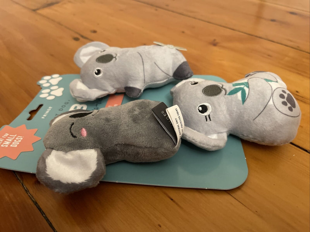 Squeaky Plush Dog Toy Set Of Three W6330