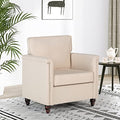 Beige Fabric Accent Chairs Set of 2 A105