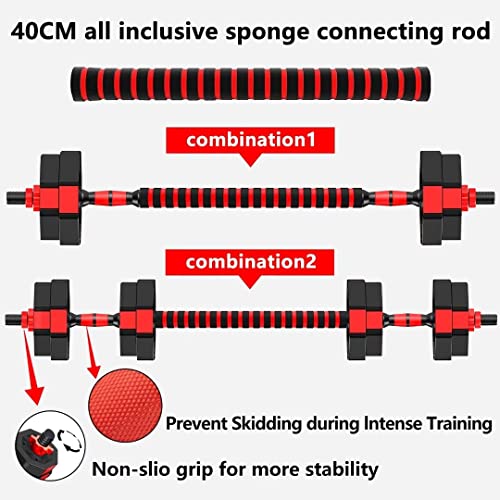 Adjustable Dumbbells Set, 20/30/40/60/80lbs Non-Rolling Hexagon F53357