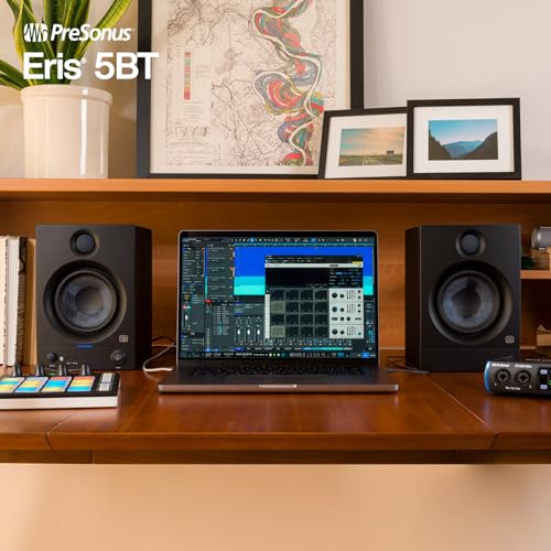 Bluetooth Studio Monitors, Pair — Powered, Active Monitor Speakers Z255633