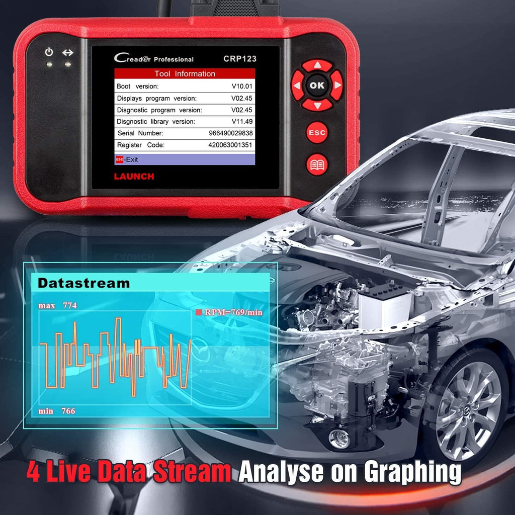 OBD2 Scanner with TPMS Activation Relearn Tool Automotive Diagnostic Scan Tool L819
