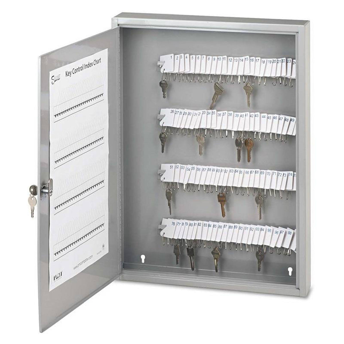 Locking Key Cabinet 100-Key Steel Gray J5824