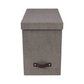 Storage Box Letter Canvas Gray G4512