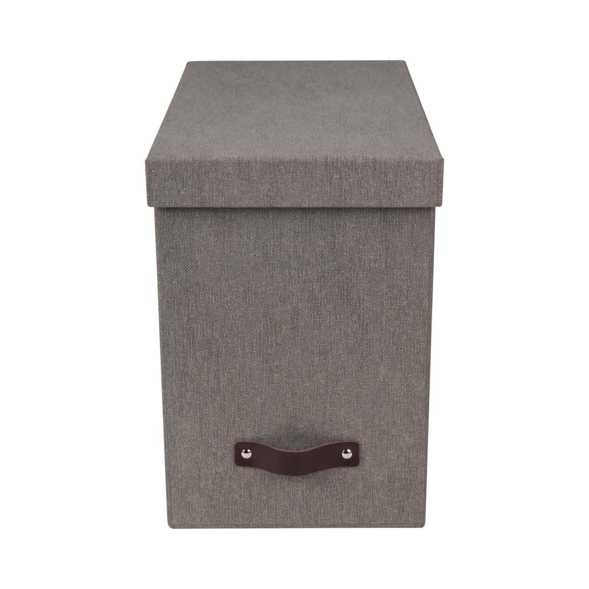 Storage Box Letter Canvas Gray G4512