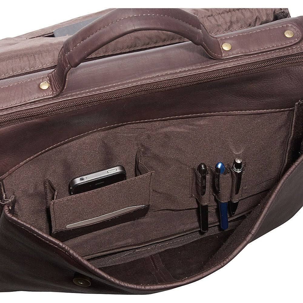 Leather Flap Over Computer Brief G46268