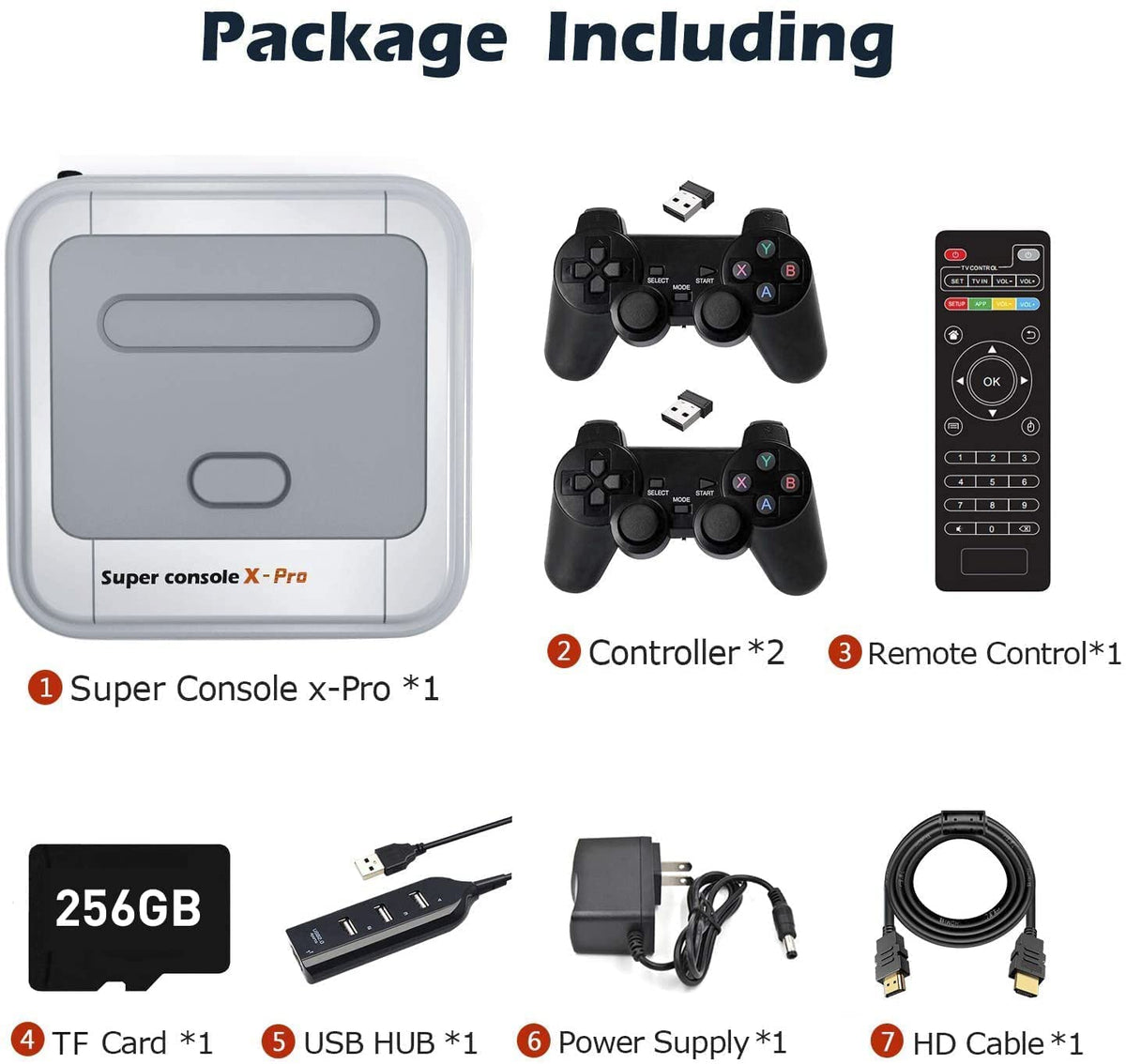 Retro Game Console with 2 Controllers Y38024