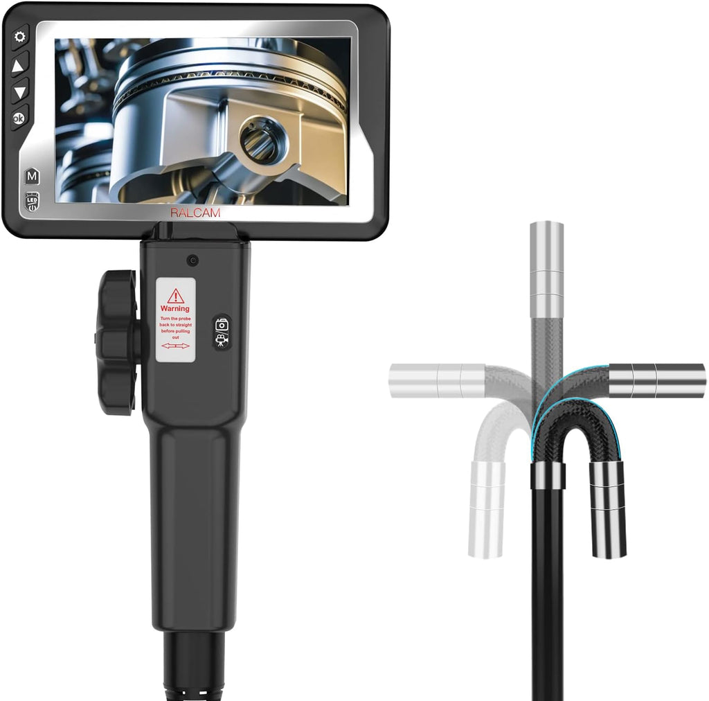 Articulating Borescope Inspection Camera with 4.5 IPS LCD Industrial Endoscope V754