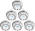 Wireless Interconnected Smoke and Carbon Monoxide Detector with LCD Display, 10-Year Battery, Pack of 6 O304202