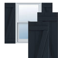 16-1/8x22 x 58x22 PVC Three Board Joined Board and Batten Shutters w/Z-Bar, Starless Night Blue D924