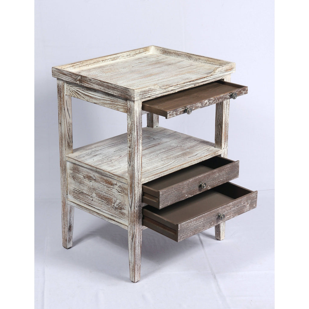 Weathered Rectangle Accent Table W155