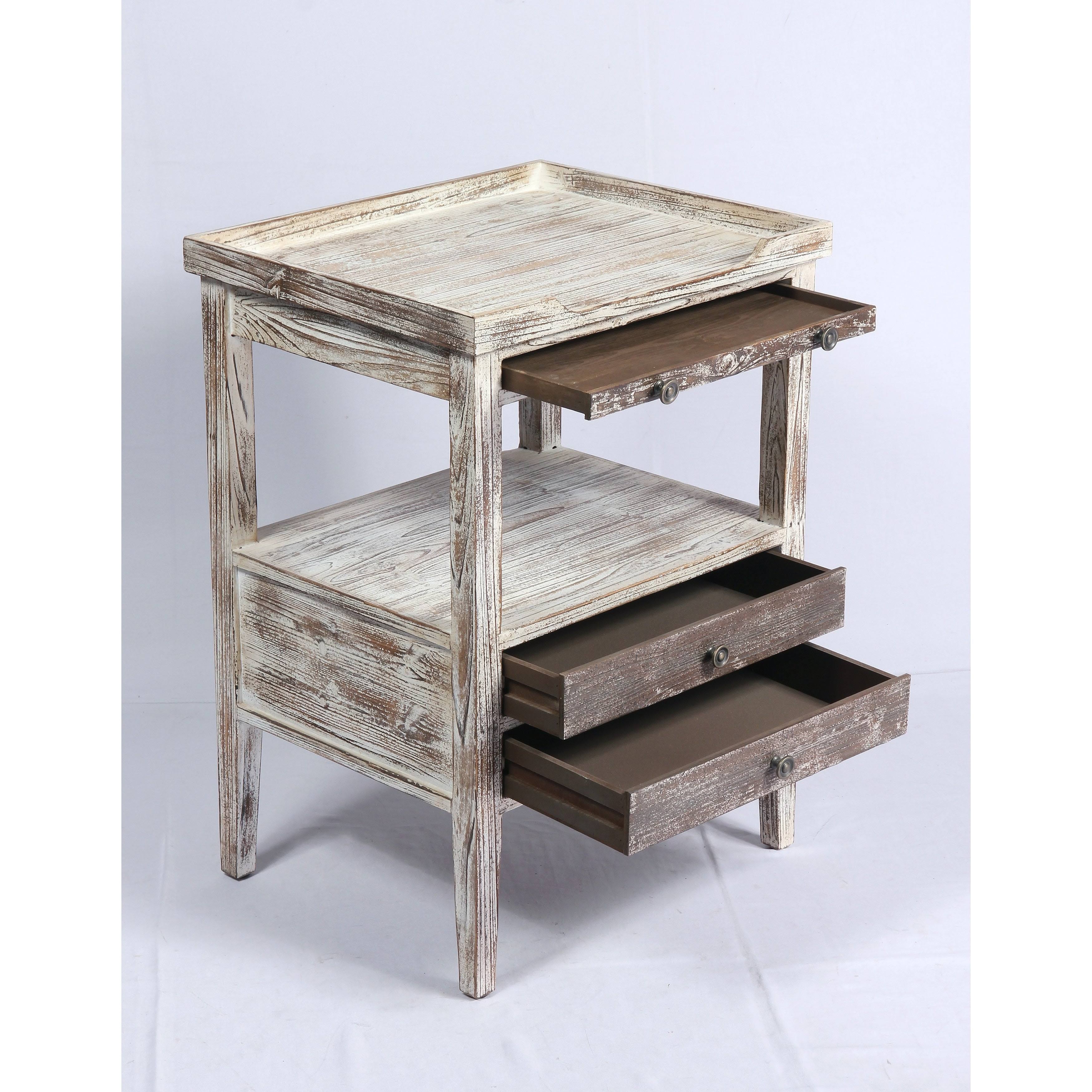 Weathered Rectangle Accent Table W155