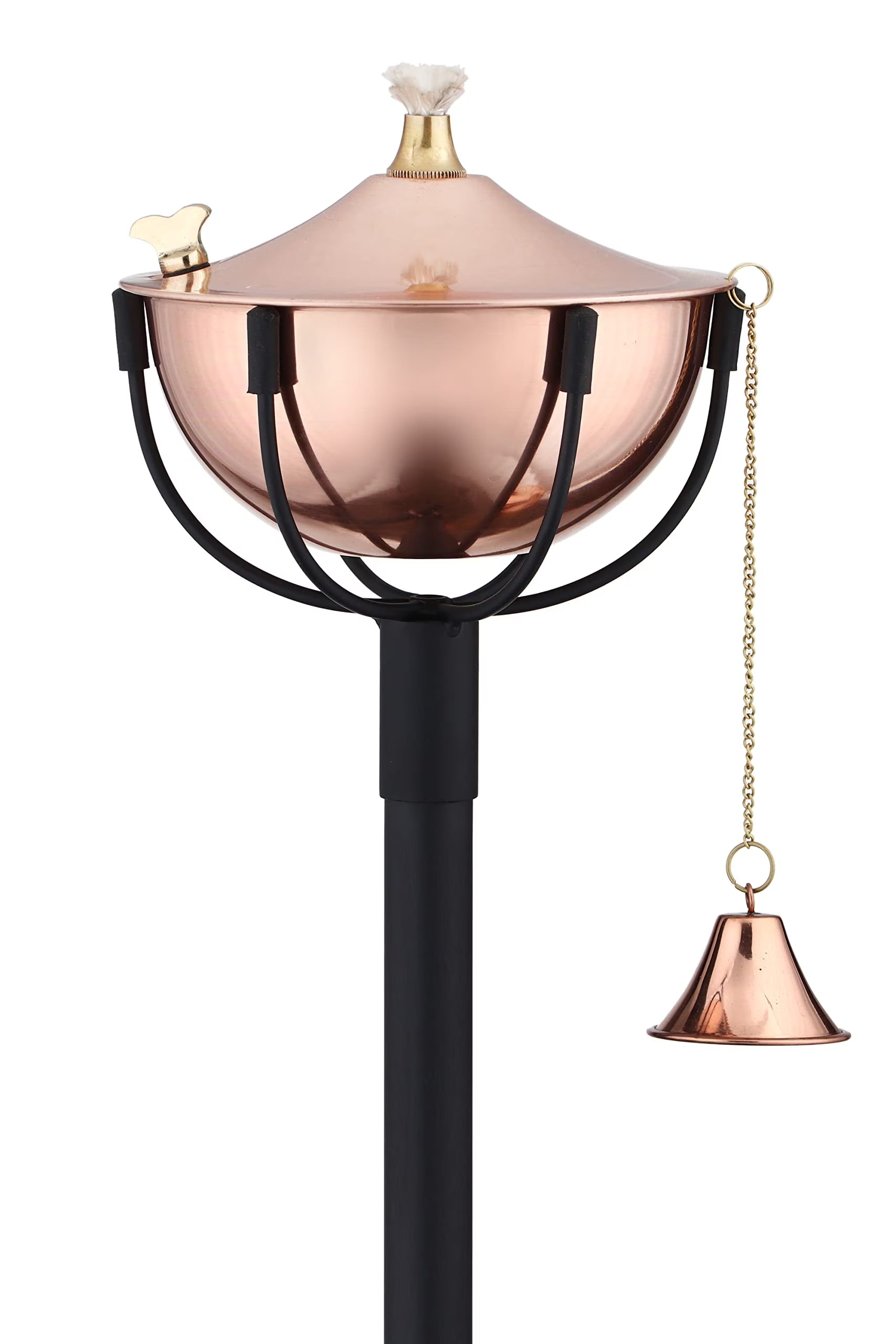 Metal Oil Lamp Outdoor, 54" Tall, 32oz Oil Lamp (Smooth Copper) L921