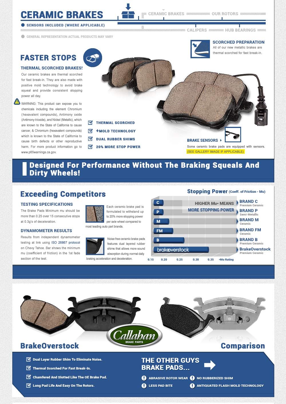 8 Lug Brake Disc Rotors with Metallic Brake Pads W2104