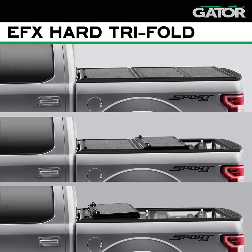 Hard Tri-Fold Truck Bed Tonneau Cover for Ford F-150 6' 7" Bed N276