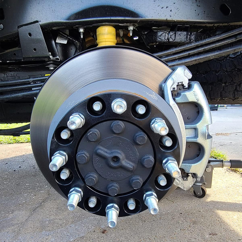 Black Forged 8x170 to 8x180 Wheel Adapters 2 Inch with 14x2 Studs Pack of 4 V65294