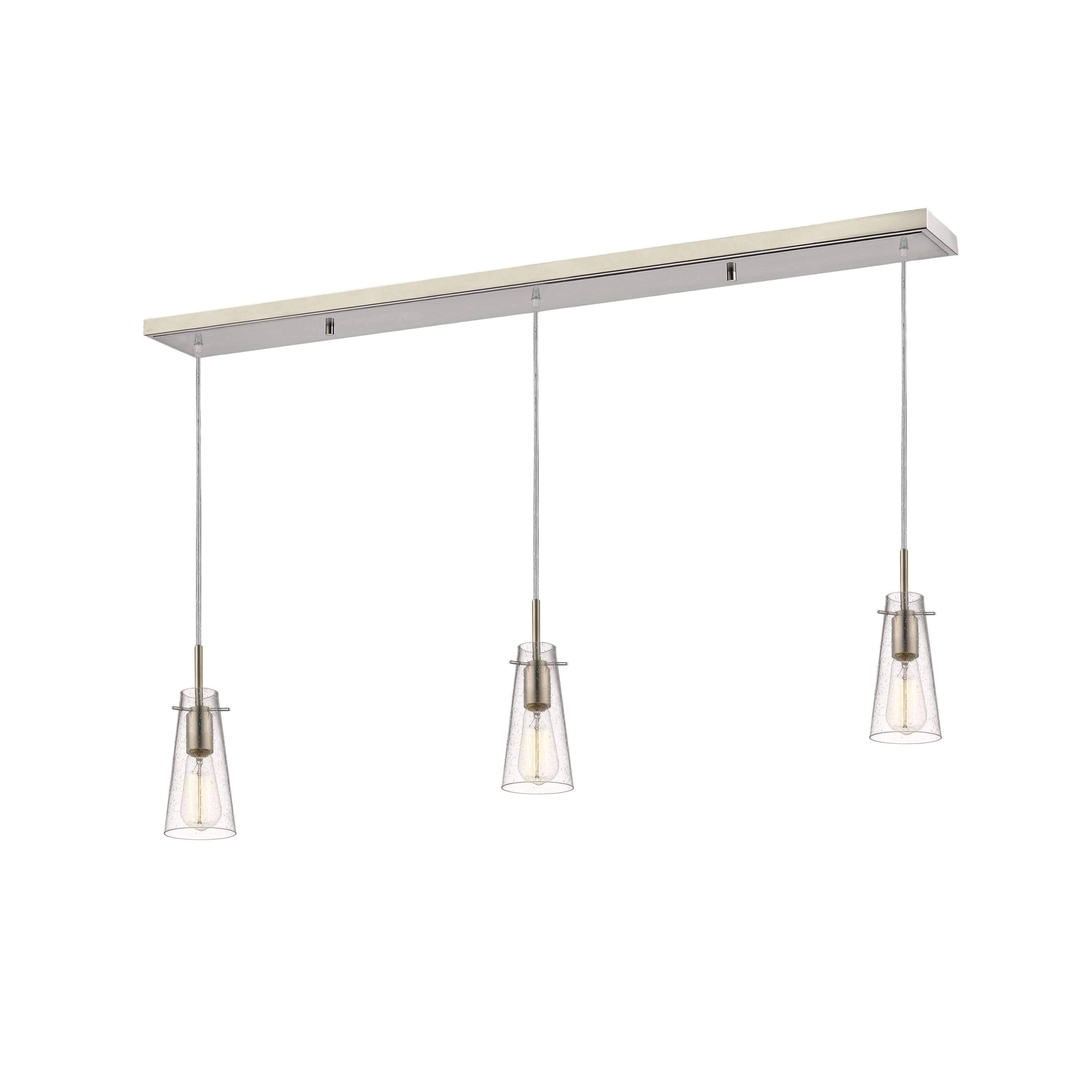Brushed Nickel 3-Light Island/Billiard R589