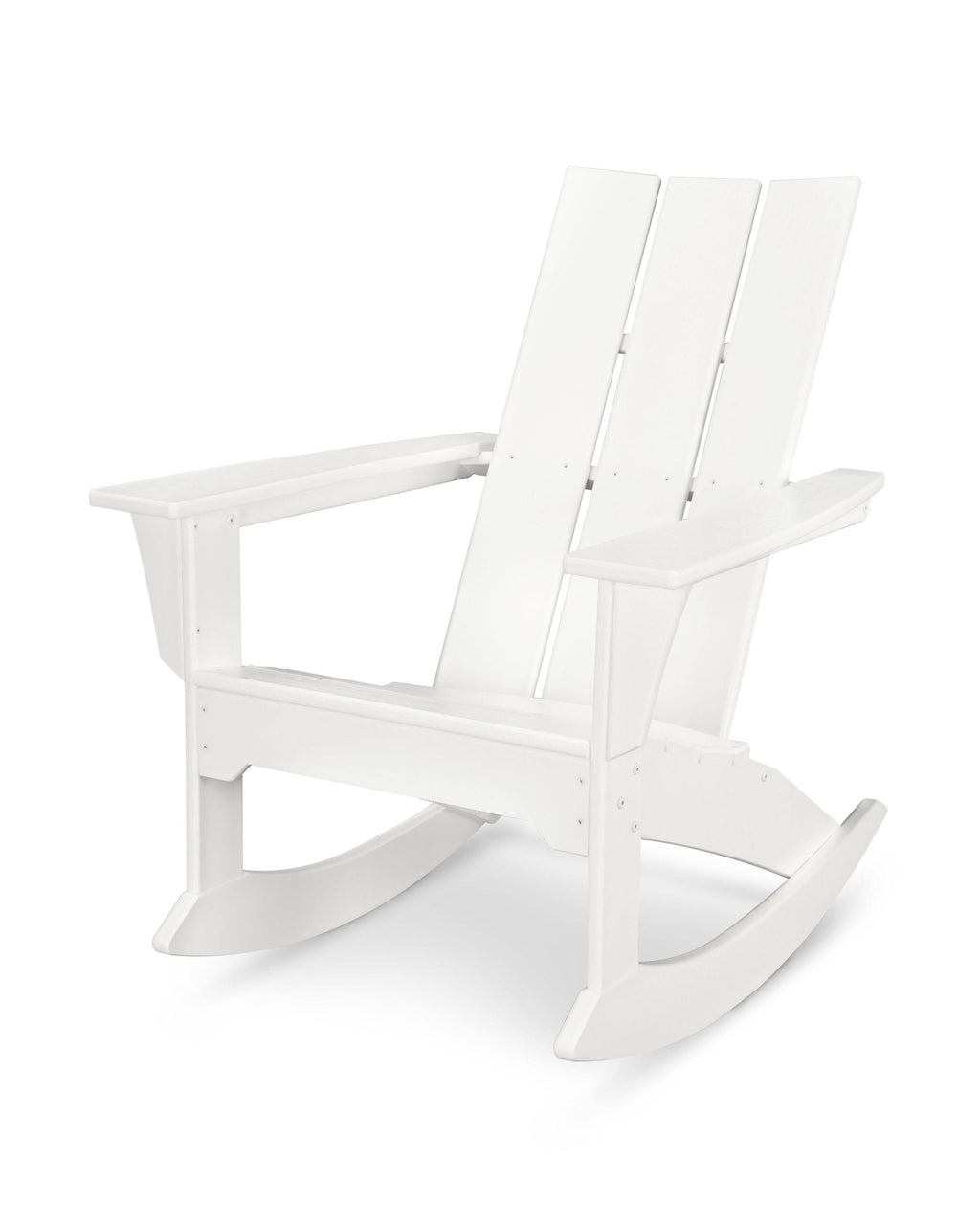 White Recycled Plastic Adirondack Rocker N18765