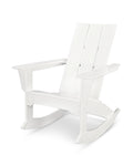 White Recycled Plastic Adirondack Rocker N18765