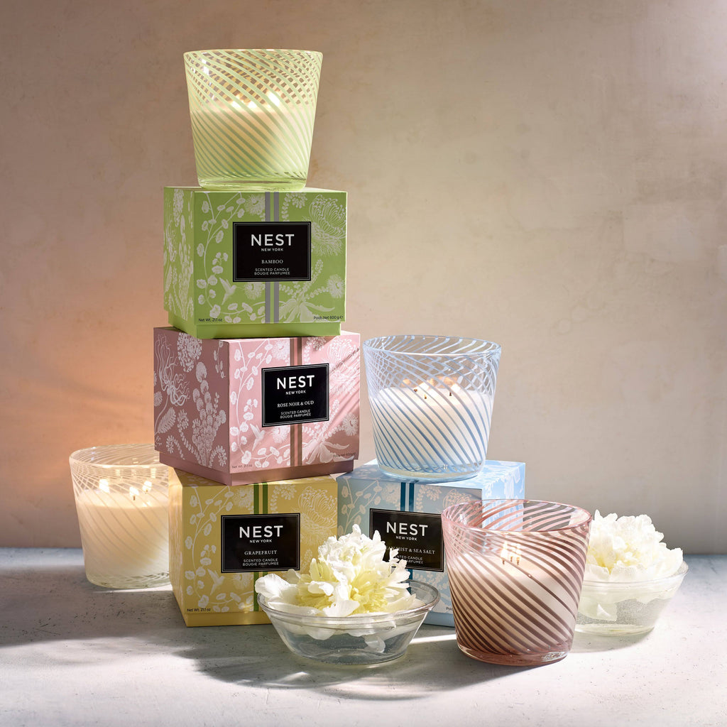 Blue 3-Wick Candle Y627
