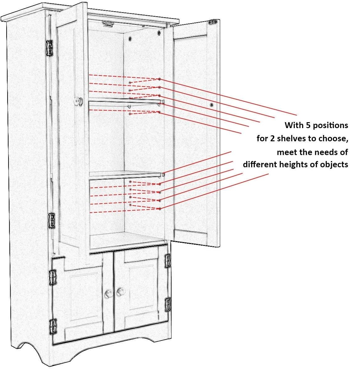 Accent Storage Cabinet with Adjustable Shelves R8666