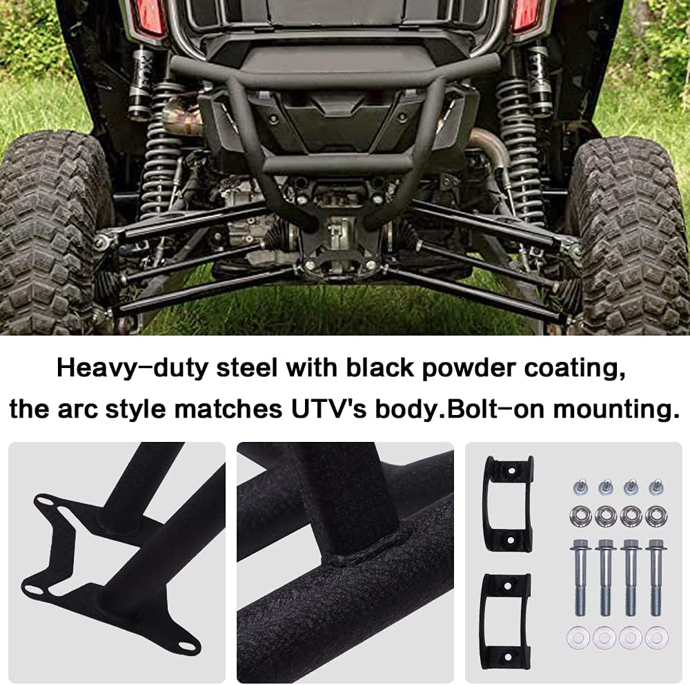 Heavy Duty Rear Bumper with Black Powder Coating for Honda Talon 1000R/ 1000X/ 1000X-4 UTV 2019 2020 2021 G6165