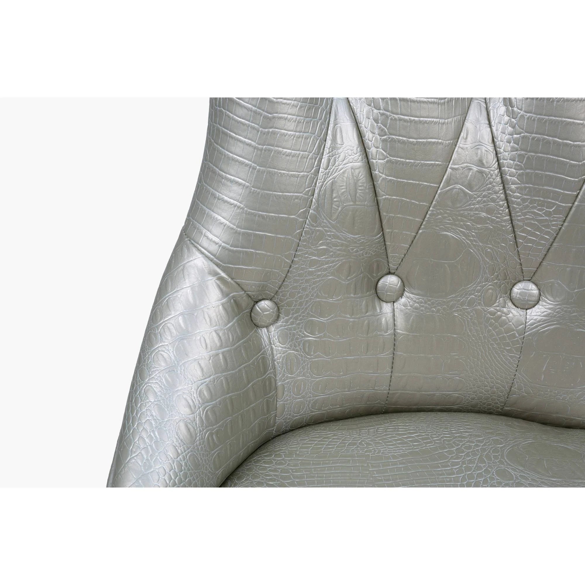 Silver Tufted Dining Side Chair Set of 2 N278247