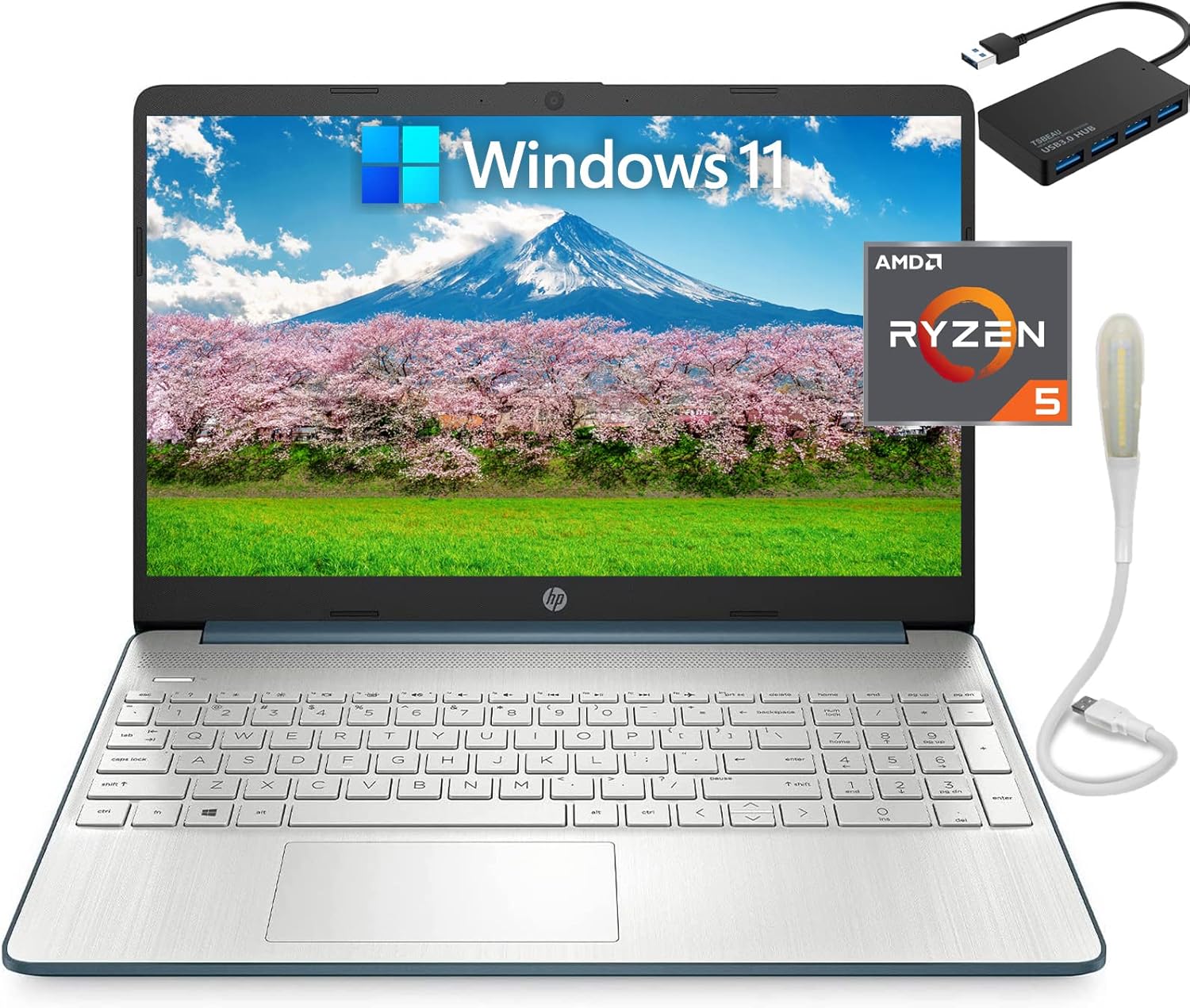 15.6" FHD Laptop, AMD Ryzen 5 6-Cores Processor, 16GB RAM, 512GB SSD, Silver B279643