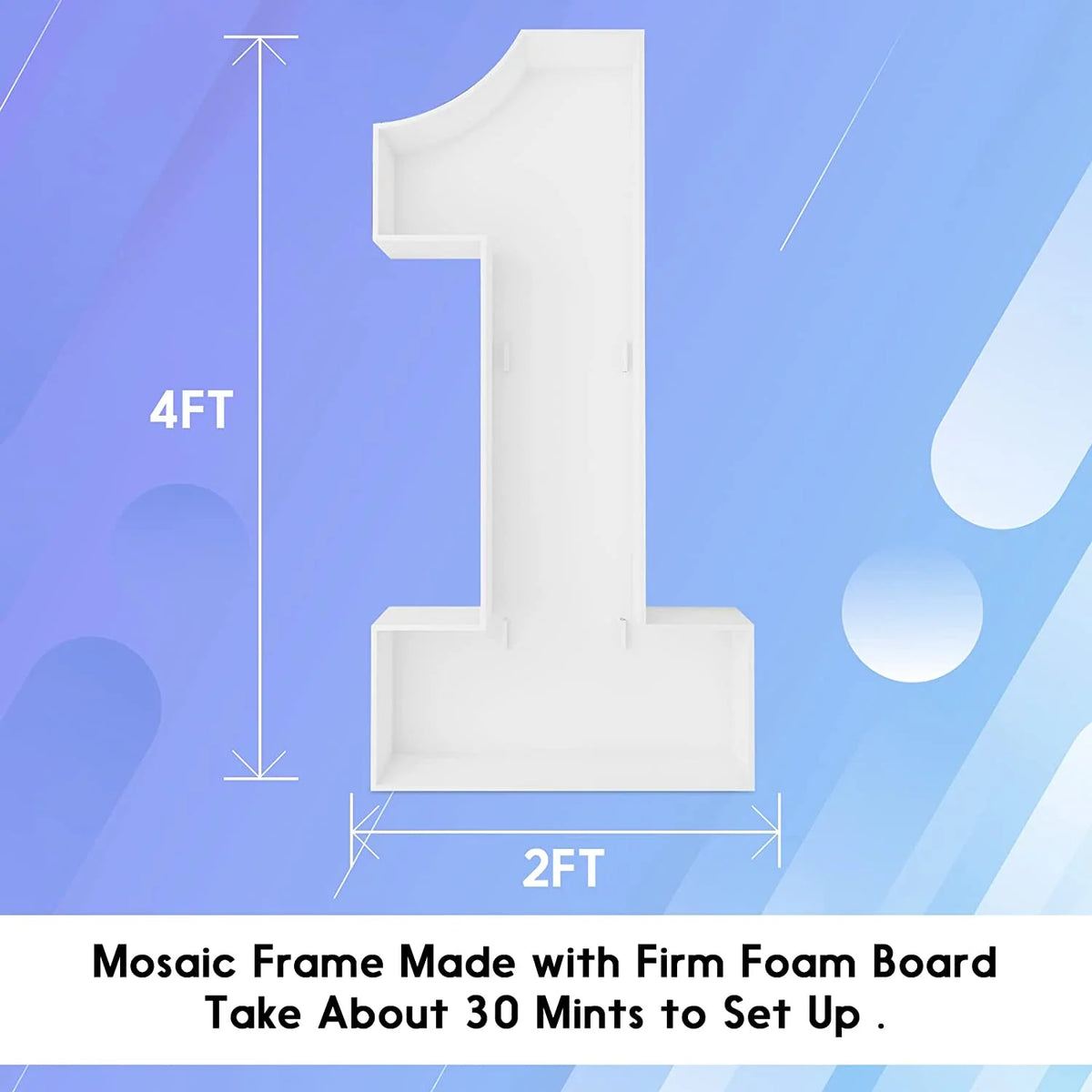 4ft Marquee Balloon Number Frame Foam Board Backdrop X3293