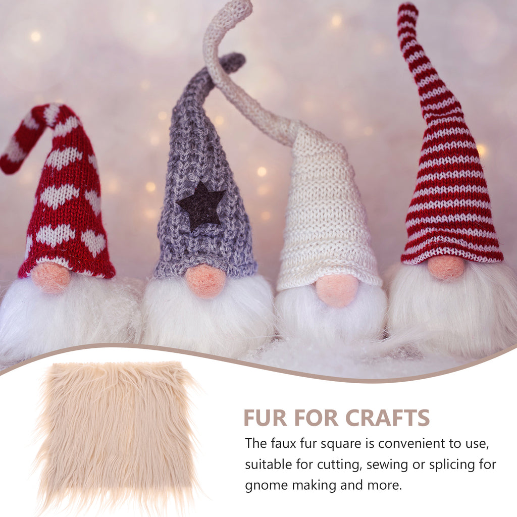 Craft Supply Decoration Gnome Doll DIY Making Supplies Including Square Faux Fur Fabric Wooden Balls P628