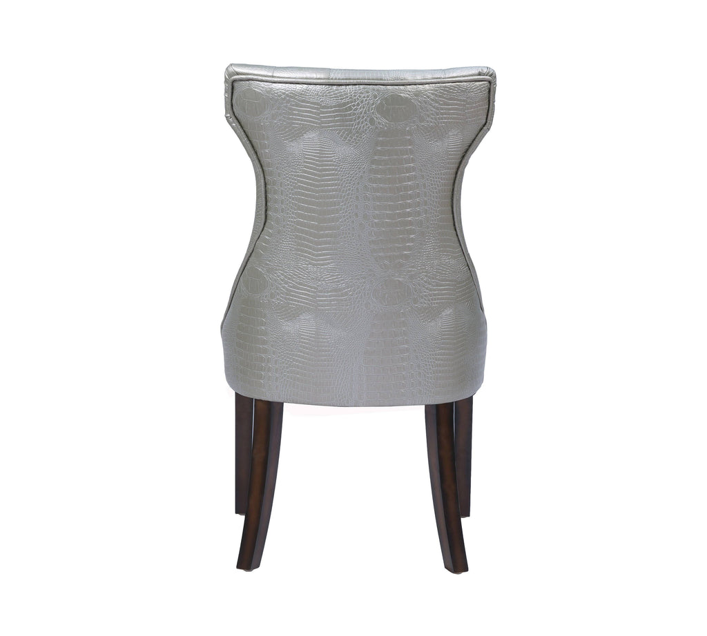 Silver Tufted Dining Side Chair Set of 2 N278247
