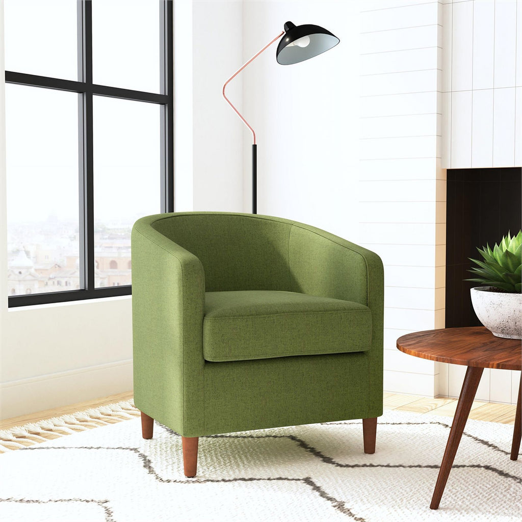 Olive Green Barrel Accent Chair A570735