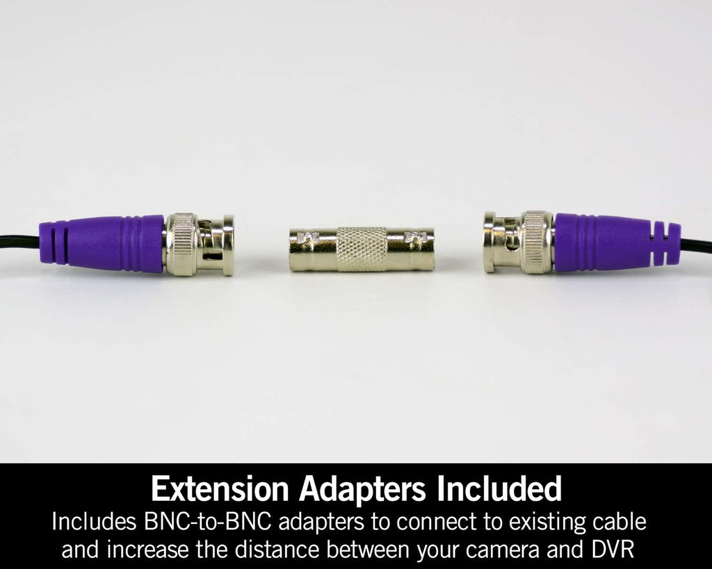 100 ft. in-Wall Rated Video/Power Camera Extension Cable with Extension Adapter (2-Pack) T11262