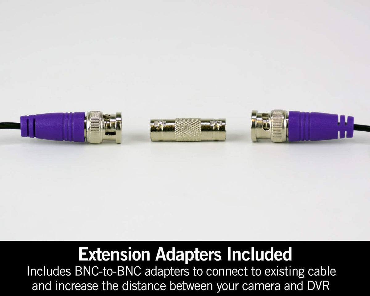 100 ft. in-Wall Rated Video/Power Camera Extension Cable with Extension Adapter (2-Pack) T11262