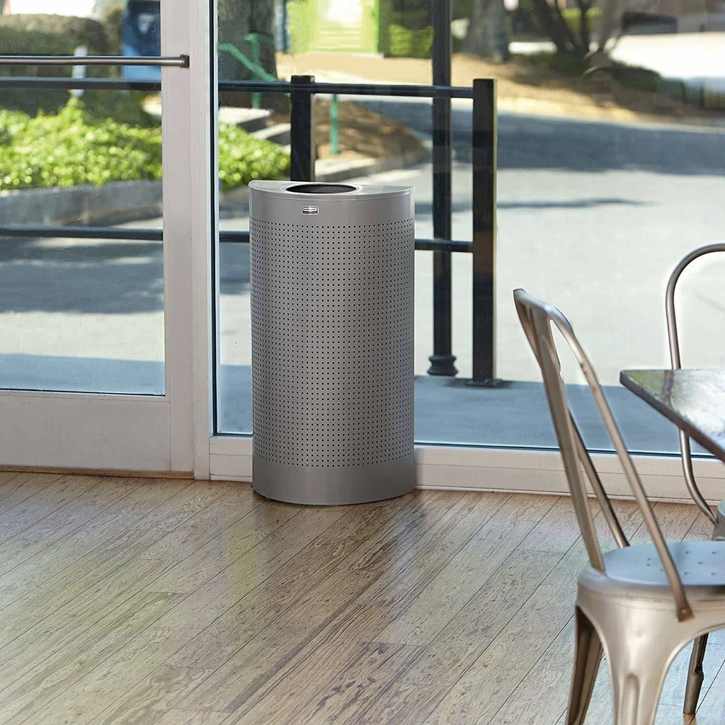 Metallic Half Round Waste Receptacle F321
