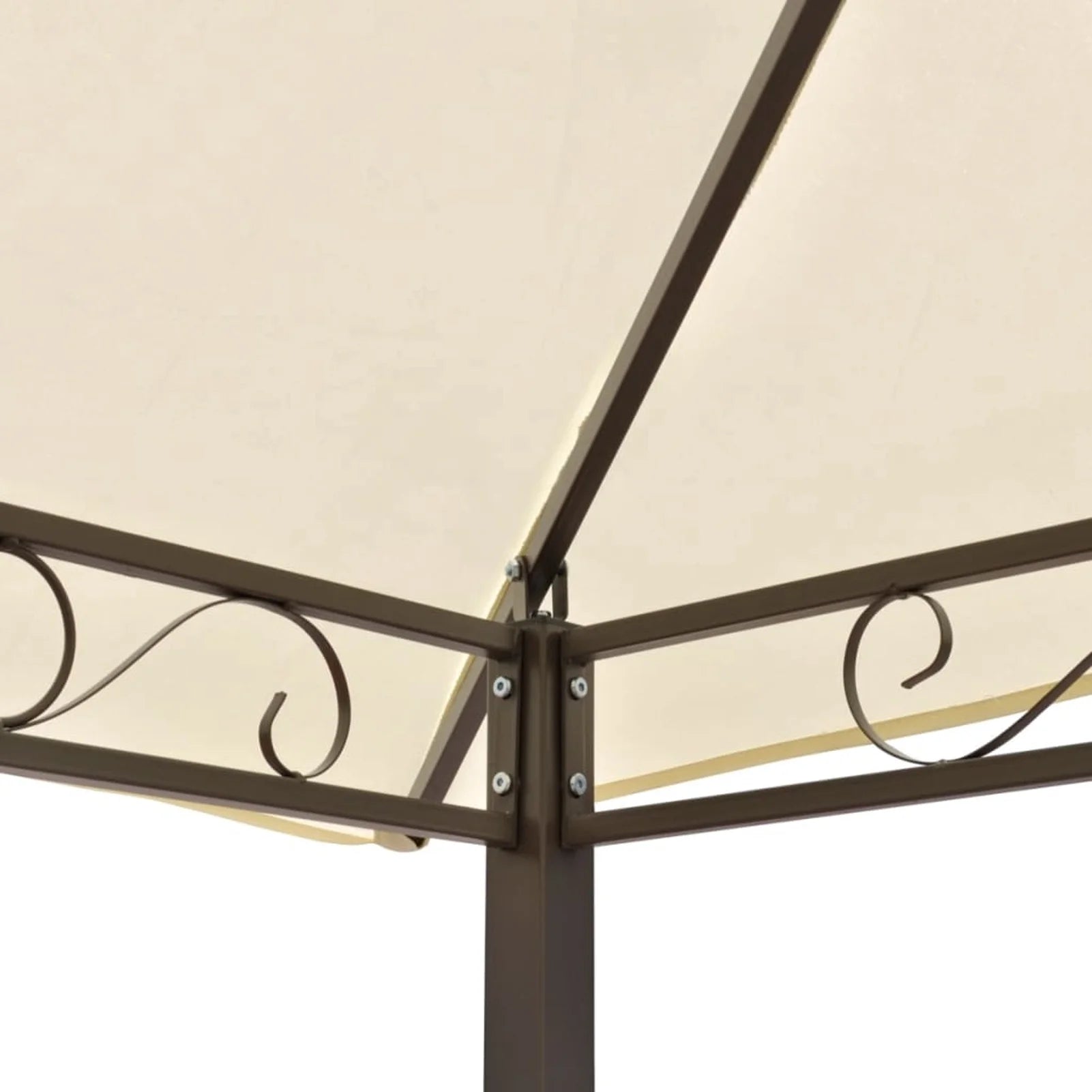 Gazebo Canopy with Table and Benches Set Steel Frame 8.2ft x 4.9ft x 7.9ft F898