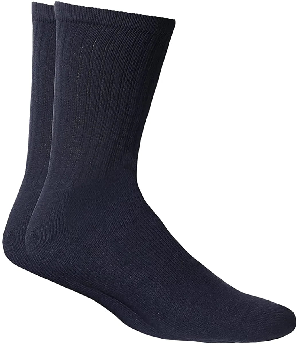 36 Pairs Navy Cotton Athletic Socks Shoe Size 10-13 I492793
