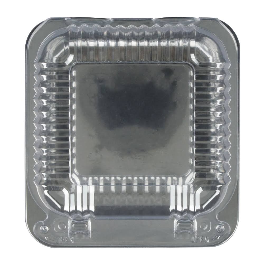 Plastic Square Food Container Clear, 5.3 inch Length x 5.6 inch Width x 3.3 inch Depth, 500/Case Y534