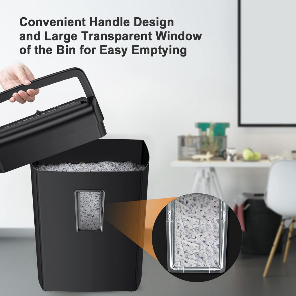 10-Sheet Cross-Cut Paper Shredder with 5.5 Gallons Wastebasket, Black V236