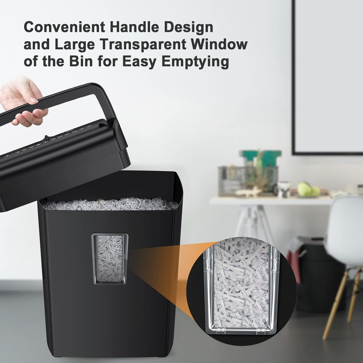 10-Sheet Cross-Cut Paper Shredder with 5.5 Gallons Wastebasket, Black V236