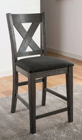 Gray Wood/Fabric Counter Height Chairs C10839