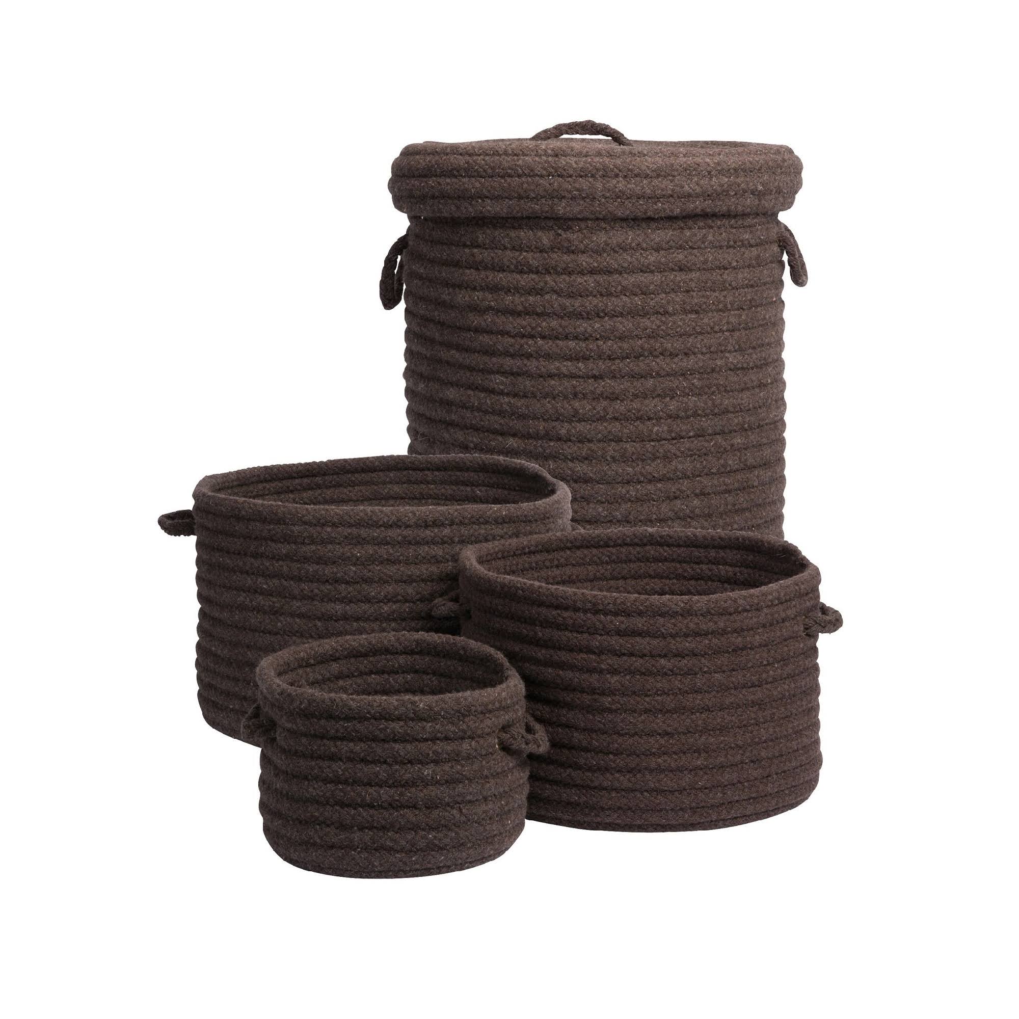 Braided Wool 4-Piece Basket Set E39944