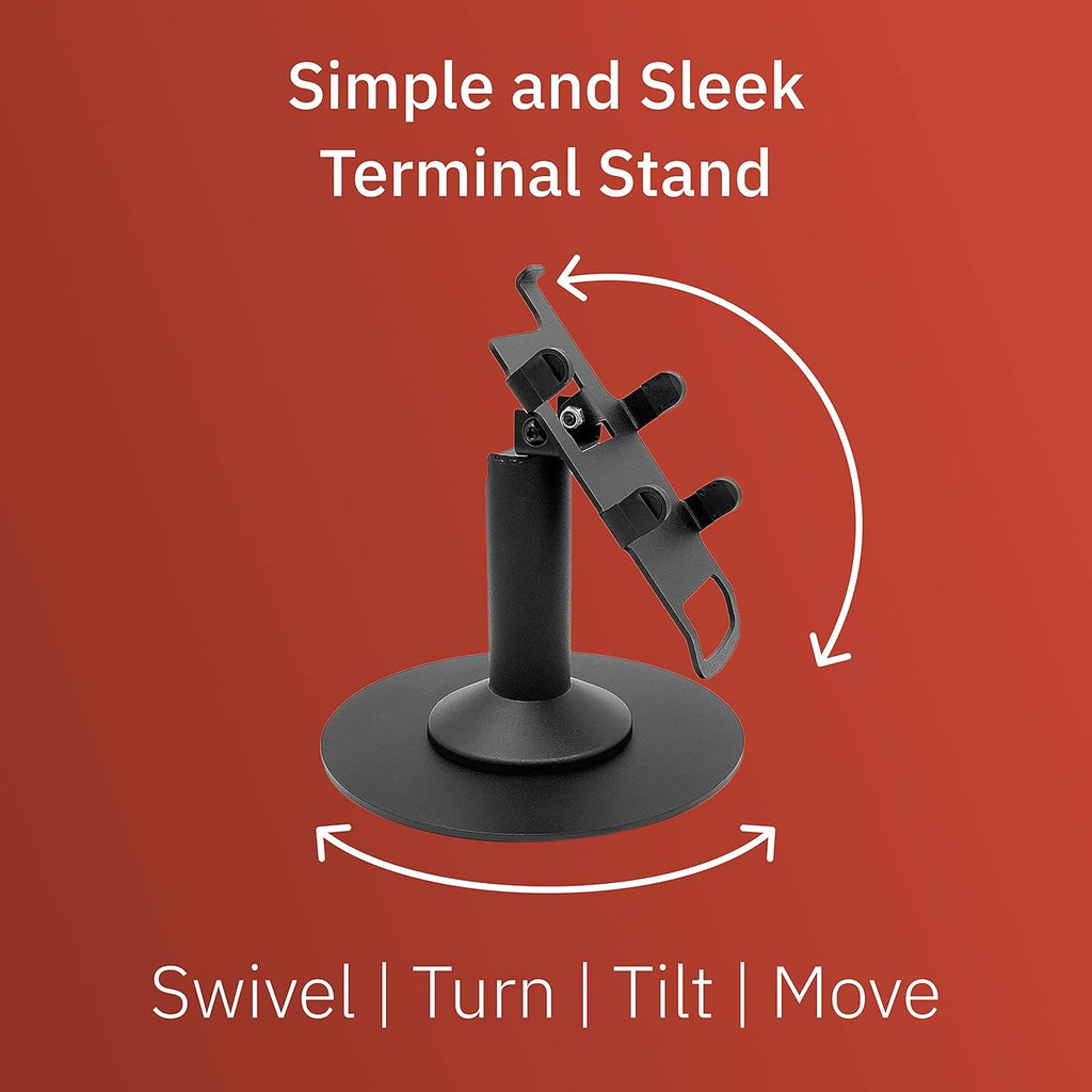 Black Freestanding Swivel and Tilt Terminal Stand, Pack of 2 V782