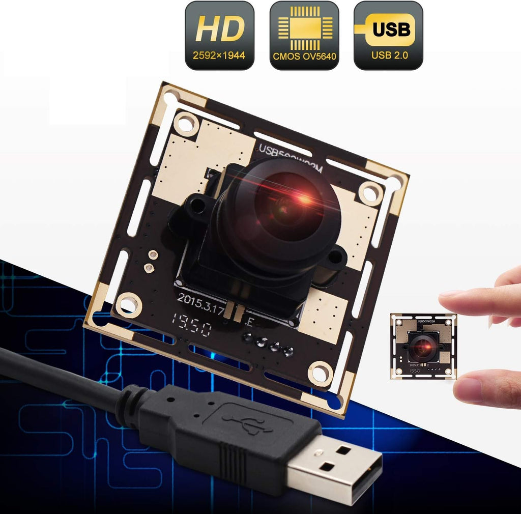 5 Megapixel USB Camera Module with 170 Degree Fisheye Lens Wide Angle HD H640139