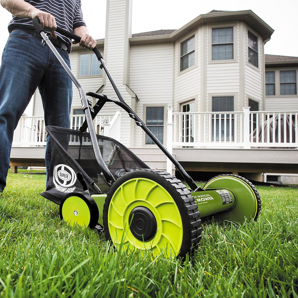 20-Inch Manual Reel Mower with 8.5-Gallon Grass Catcher A223521