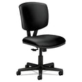 Black Leather Task Chair with Synchro-Tilt X3143