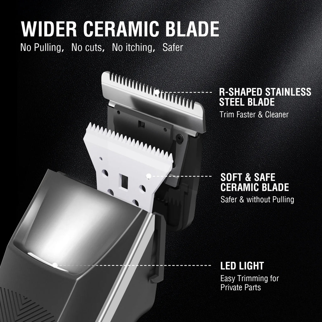 Electric Body Trimmer, IPX5 Waterproof USB Recharge F753