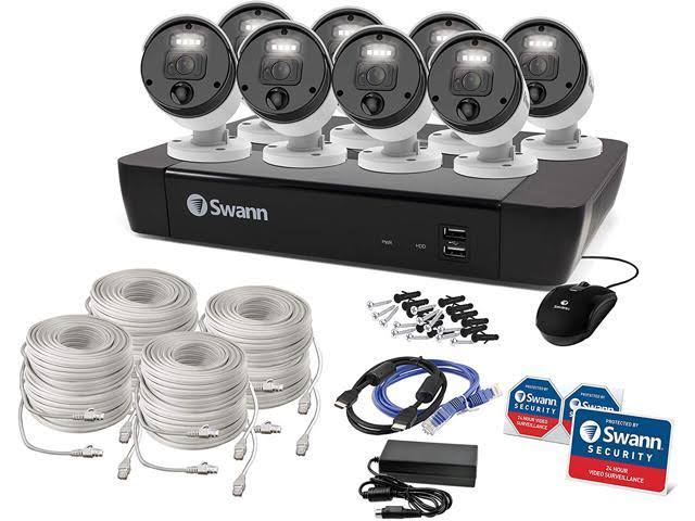 8 Camera 8 Channels PoE NVR Wired Security Camera System F991642