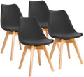 Black Upholstered Side Chairs Set of 4 D7368