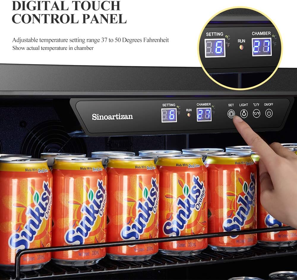 24 Inch 110 Cans Built-in Beverage Cooler Refrigerator A2541